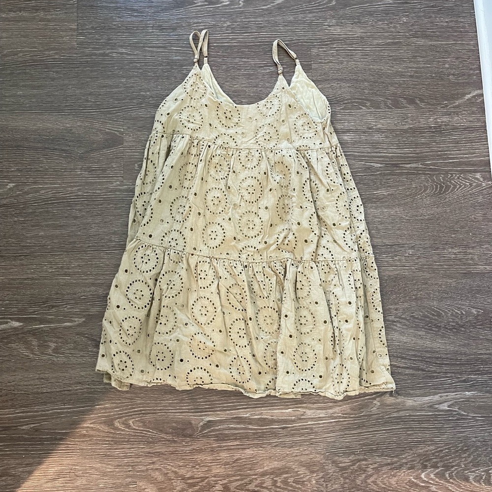 Green baby doll dress
